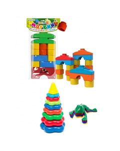 Развивающая игрушка Пирамида детская большая Мягкий конструктор для малышей Кнопик Команда Ква 1 Тебе-игрушка