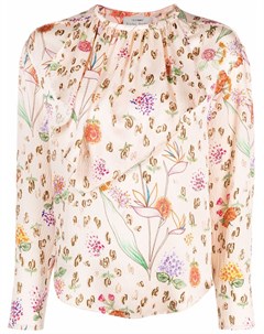 Блузка с цветочным принтом и оборками Forte forte
