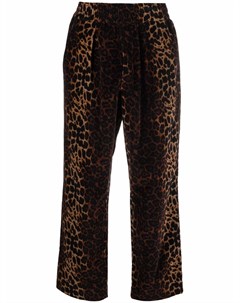 Укороченные брюки с леопардовым принтом Pierre-louis mascia