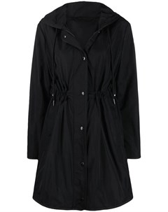 Пальто с капюшоном и присборенной талией Moncler
