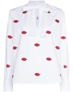Рубашка с завязками и принтом Valentino