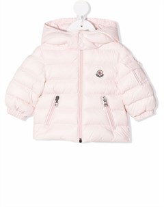 Пуховик с нашивкой логотипом Moncler enfant