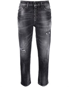 Укороченные джинсы с эффектом потертости Dondup