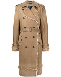 Двубортное пальто с бахромой R13