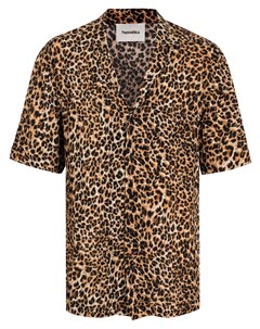 Рубашка с короткими рукавами и леопардовым принтом Nanushka