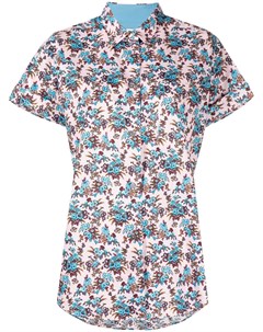 Рубашка со складками и цветочным принтом Paul smith