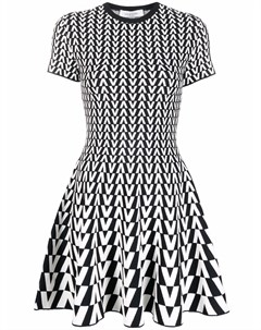 Трикотажное платье мини с логотипом Valentino