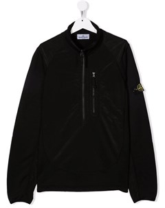 Толстовка с нашивкой логотипом Stone island junior