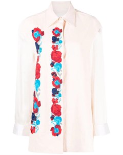 Рубашка с цветочной вышивкой Jil sander