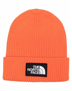 Шапка бини в рубчик с нашивкой логотипом The north face