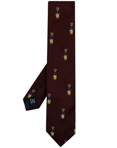 Шелковый галстук с вышивкой Polo Bear Polo ralph lauren