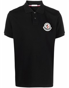 Рубашка поло с нашивкой логотипом Moncler