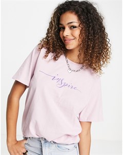 Розовая футболка с надписью Inspire Pieces