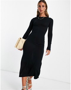 Платье джемпер миди черного цвета French connection