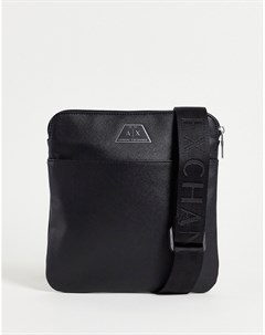 Черная сумка через плечо с логотипом Armani exchange