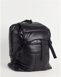 Стеганый нейлоновый рюкзак черного цвета Svnx