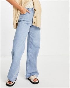 Голубые выбеленные джинсы с широкими штанинами в стиле 90 х Betony Envii