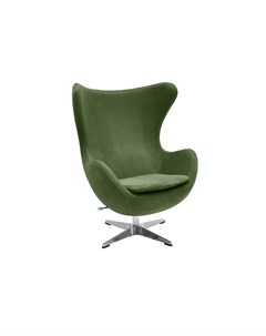 Кресло egg chair зеленый искусственная замша зеленый 85x110x76 см Bradexhome