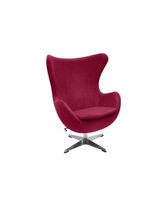Кресло egg chair винный искусственная замша красный 85x110x76 см Bradexhome