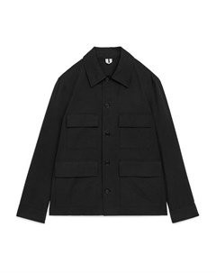 Хлопковая куртка рубашка в стиле рабочей одежды Arket