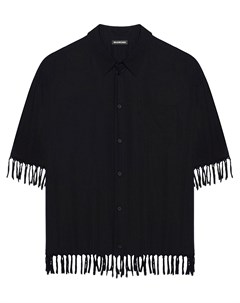 Рубашка с короткими рукавами и бахромой Balenciaga