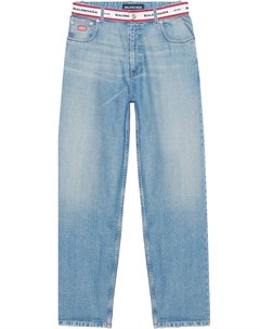 Прямые джинсы с логотипом Balenciaga