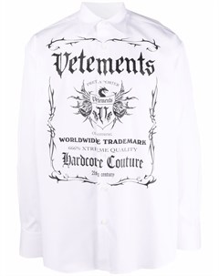 Рубашка свободного кроя с логотипом Vetements