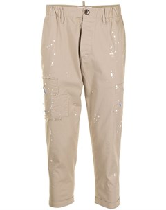 Укороченные брюки с эффектом разбрызганной краски Ports v