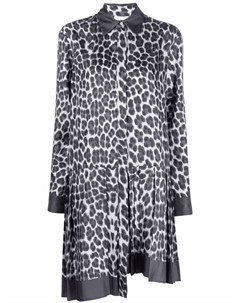 Шелковое платье рубашка с леопардовым принтом Parosh