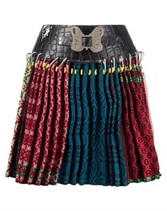 Плиссированная юбка мини с принтом Chopova lowena