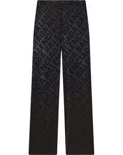 Широкие жаккардовые брюки с логотипом Balenciaga