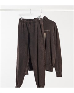 Коричневые oversized джоггеры Unisex Collusion