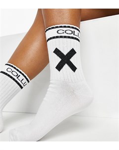 Белые носки Unisex Collusion