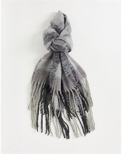 Черно серый oversized шарф в клетку Selected homme