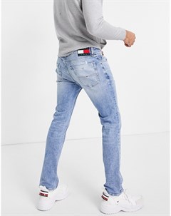 Голубые выбеленные джинсы облегающего кроя Scanton Tommy jeans