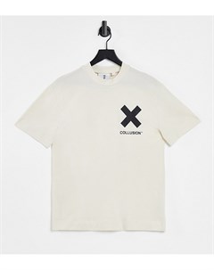 Светлая рубашка из органического хлопка с логотипом Unisex Collusion