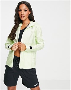 Куртка лаймового цвета с капюшоном Nike running