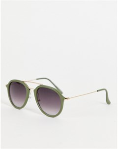Зеленые солнцезащитные очки авиаторы в стиле унисекс Aj morgan