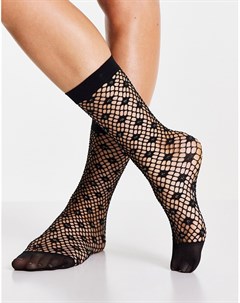 Черные сетчатые носки с блестками Gipsy