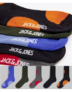 Набор из 5 пар носков в крупный горошек Jack & jones