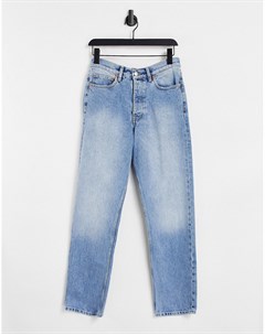 Голубые выбеленные прямые джинсы Dash Dr denim