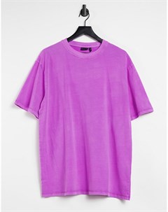 Oversized футболка неонового фиолетового цвета Asos design