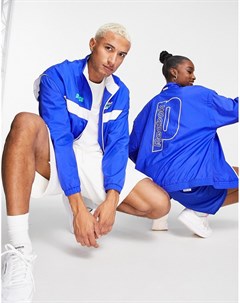 Ярко синяя с белым спортивная куртка унисекс в стиле ретро x Prince Reebok