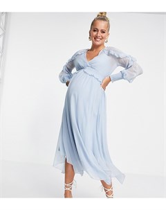 Платье миди с вышивкой и кружевной отделкой ASOS DESIGN Maternity Asos maternity