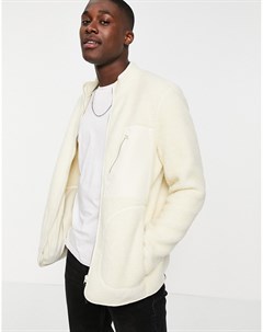 Белая плюшевая куртка Tom tailor