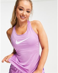 Сиреневая майка с логотипом галочкой Balance Nike training