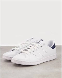 Кроссовки белого и темно синего цвета Primegreen Stan Smith Adidas originals