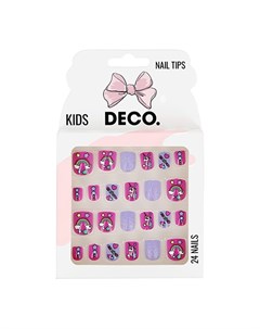 Набор детских накладных ногтей KIDS самоклеящиеся magical 24 шт Deco