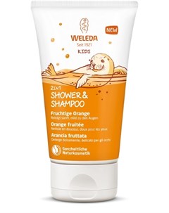 Шампунь Гель 2 In1 Kids Shower Shampoo Детский для Волос и Тела Апельсин 150 мл Weleda