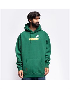 Толстовка с капюшоном Embroidered Bugged Out Broadway Hoodie Dark Green 2021 Alltimers
